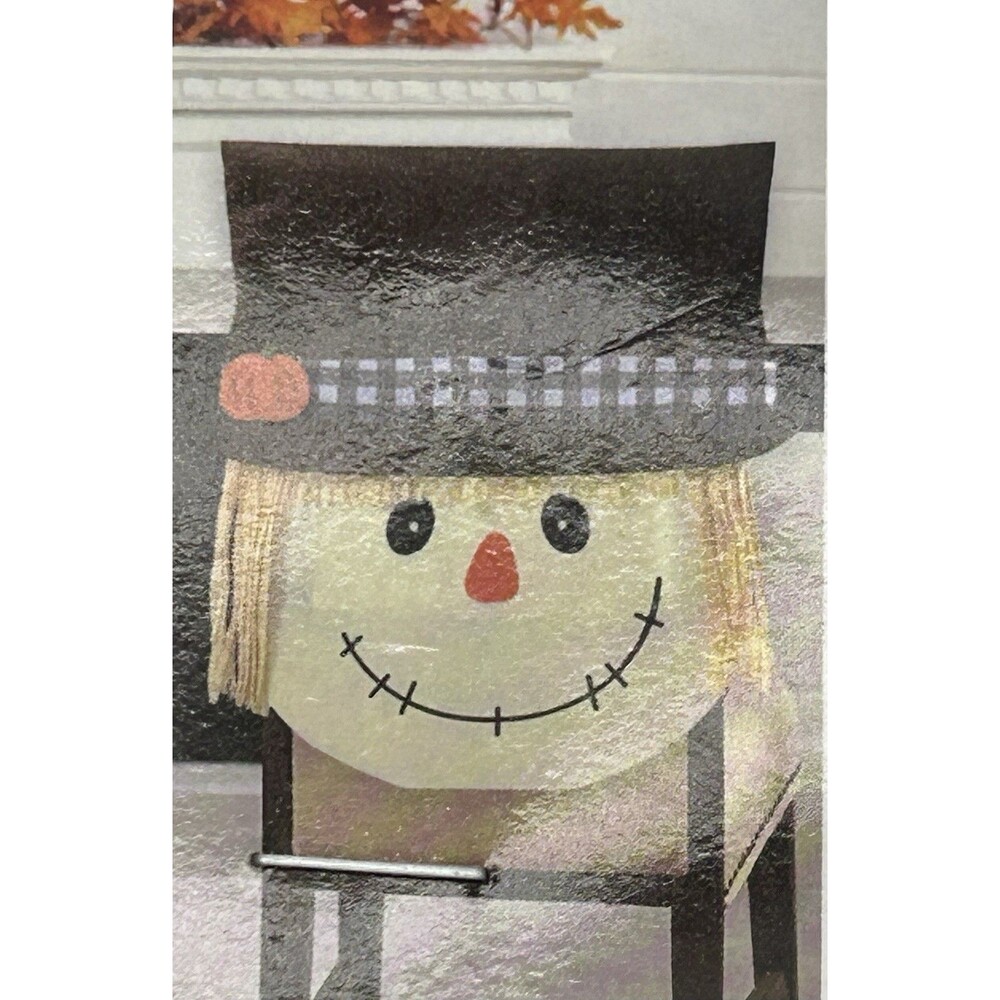Set of 2 Fall Scarecrow Chair Covers Autumn Harvest Farmhouse Country Decor NIP